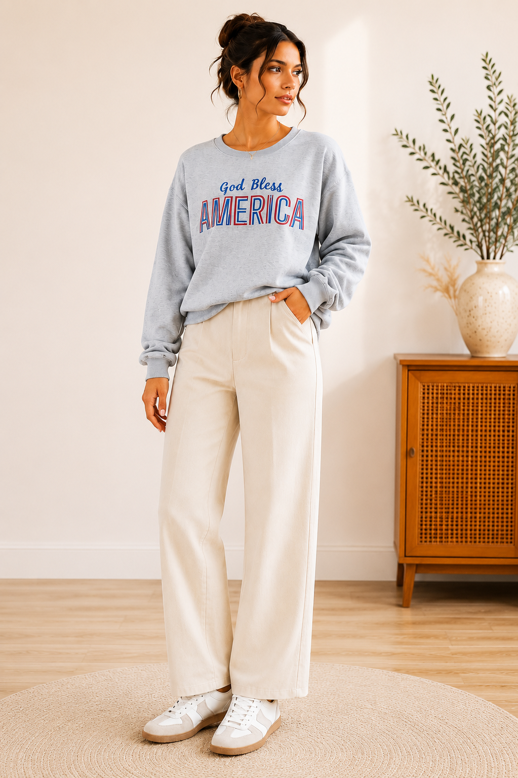 God Bless America 🇺🇸 Embroidered Sweatshirt